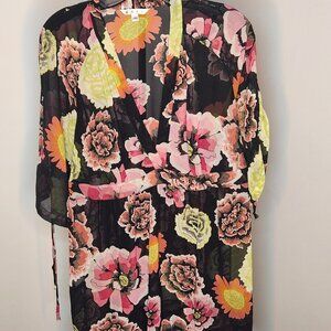 CAbi Floral Swimsuit Coverup - Size Large